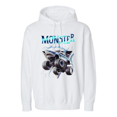 Monster Truck Papa Monster Truck Are My Jam Truck Lovers Garment-Dyed Fleece Hoodie