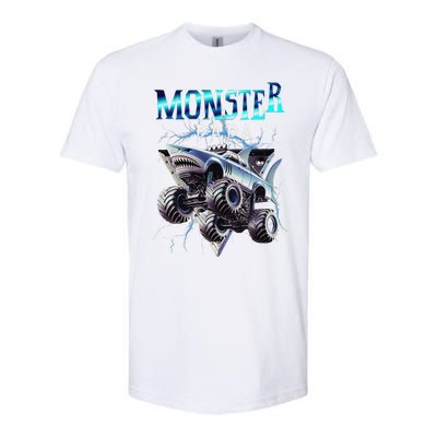 Monster Truck Papa Monster Truck Are My Jam Truck Lovers Softstyle CVC T-Shirt