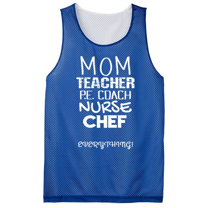 Mom Teacher P E Coach Nurse Chef Everything Life Mommy Gift Mesh Reversible Basketball Jersey Tank