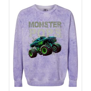 Monster Truck Pops Family Matching Monster Truck Lovers Colorblast Crewneck Sweatshirt