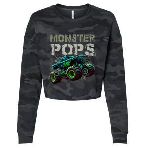 Monster Truck Pops Family Matching Monster Truck Lovers Cropped Pullover Crew