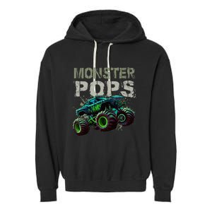 Monster Truck Pops Family Matching Monster Truck Lovers Garment-Dyed Fleece Hoodie