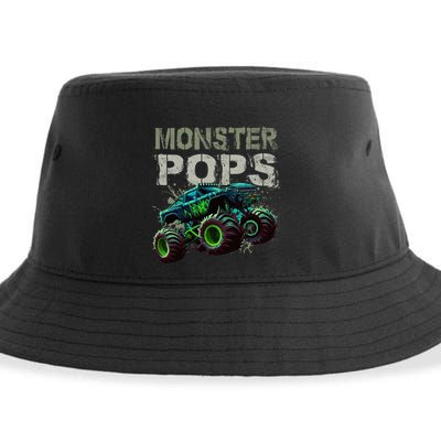 Monster Truck Pops Family Matching Monster Truck Lovers Sustainable Bucket Hat