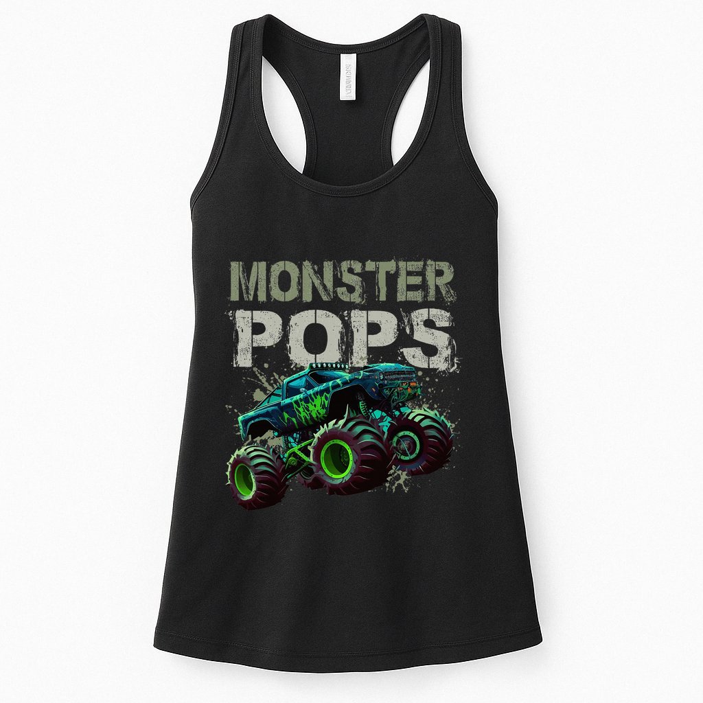 Monster Truck Pops Family Matching Monster Truck Lovers Womens Tank Top