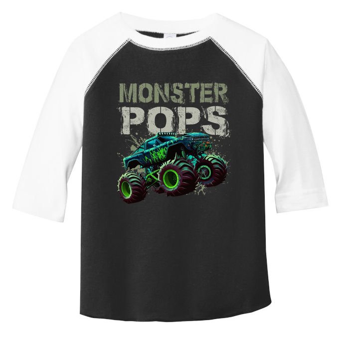 Monster Truck Pops Family Matching Monster Truck Lovers Toddler Fine Jersey T-Shirt