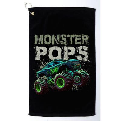 Monster Truck Pops Family Matching Monster Truck Lovers Golf Towel