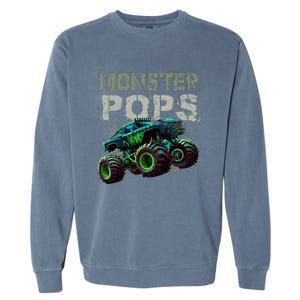 Monster Truck Pops Family Matching Monster Truck Lovers Garment-Dyed Sweatshirt