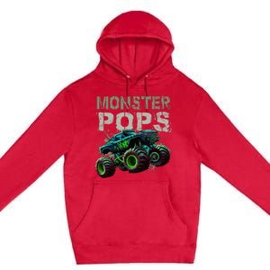 Monster Truck Pops Family Matching Monster Truck Lovers Premium Pullover Hoodie