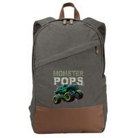 Monster Truck Pops Family Matching Monster Truck Lovers Cotton Canvas Backpack