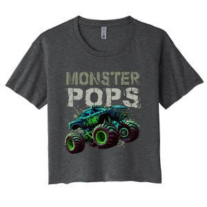 Monster Truck Pops Family Matching Monster Truck Lovers Women's Crop Top Tee