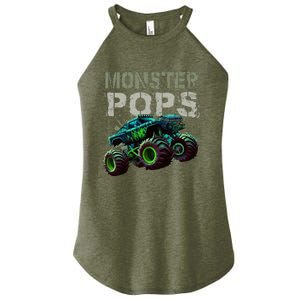 Monster Truck Pops Family Matching Monster Truck Lovers Women's Perfect Tri Rocker Tank