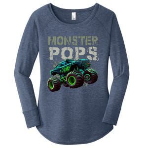 Monster Truck Pops Family Matching Monster Truck Lovers Women's Perfect Tri Tunic Long Sleeve Shirt