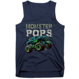 Monster Truck Pops Family Matching Monster Truck Lovers Tank Top