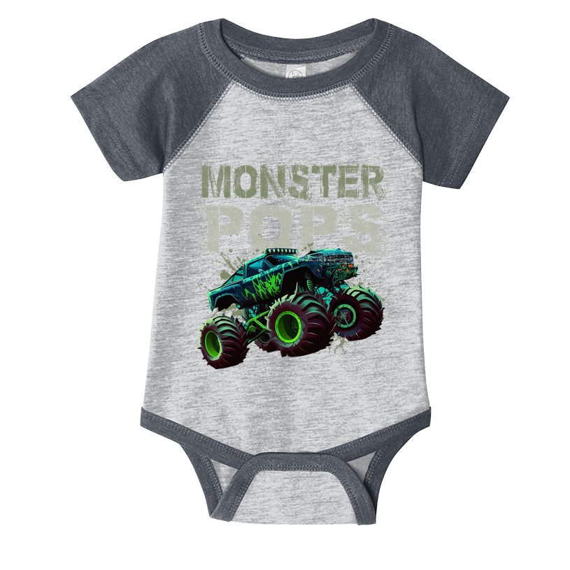 Monster Truck Pops Family Matching Monster Truck Lovers Infant Baby Jersey Bodysuit