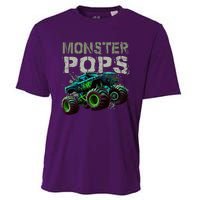 Monster Truck Pops Family Matching Monster Truck Lovers Cooling Performance Crew T-Shirt