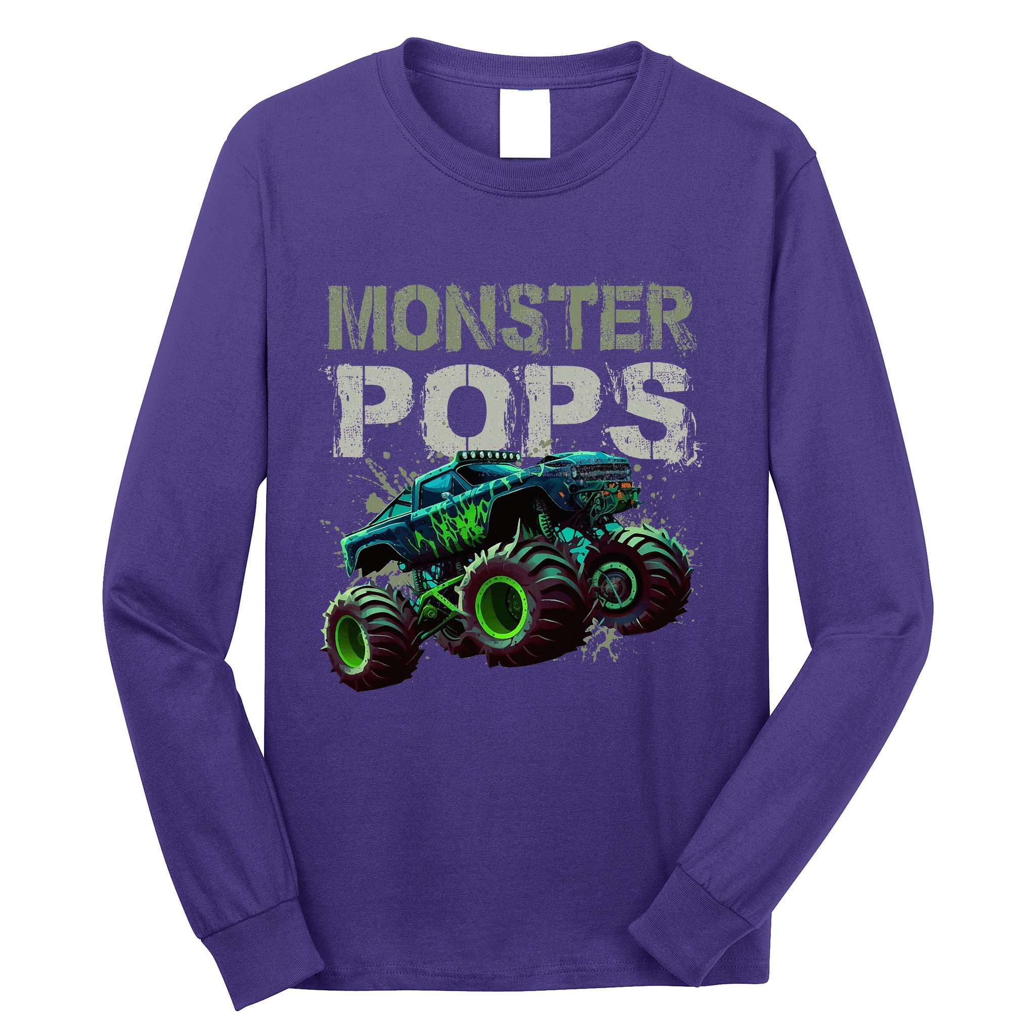 Monster Truck Pops Family Matching Monster Truck Lovers Long Sleeve Shirt