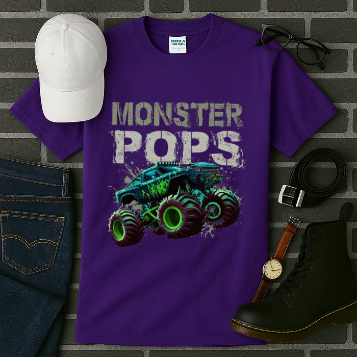 Monster Truck Pops Family Matching Monster Truck Lovers Tall T-Shirt