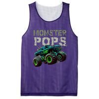 Monster Truck Pops Family Matching Monster Truck Lovers Mesh Reversible Basketball Jersey Tank