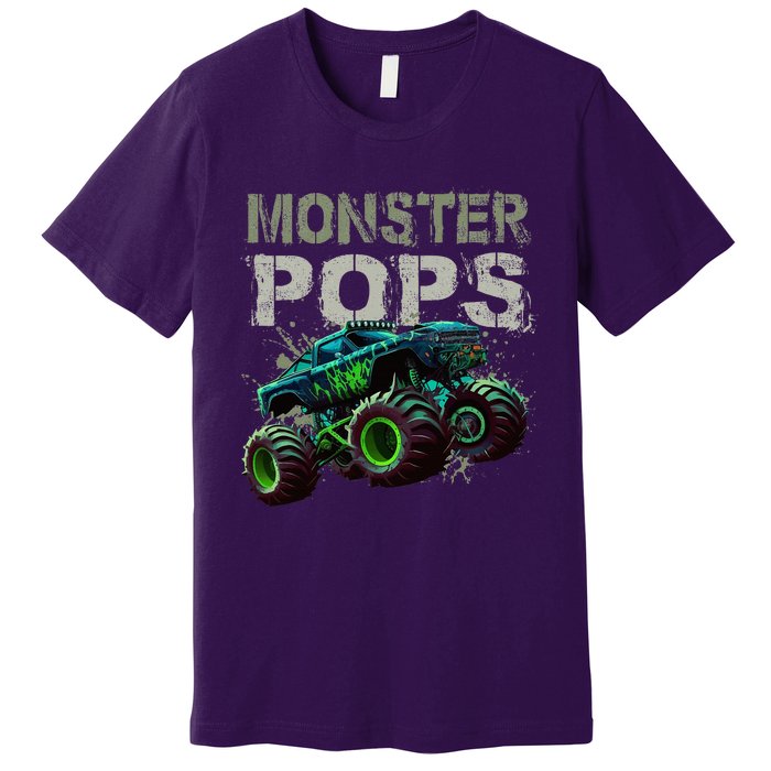 Monster Truck Pops Family Matching Monster Truck Lovers Premium T-Shirt