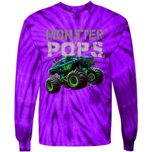 Monster Truck Pops Family Matching Monster Truck Lovers Tie-Dye Long Sleeve Shirt