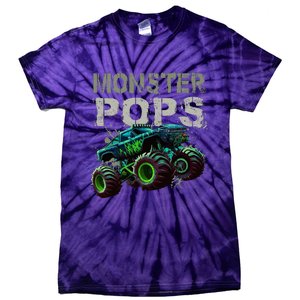 Monster Truck Pops Family Matching Monster Truck Lovers Tie-Dye T-Shirt