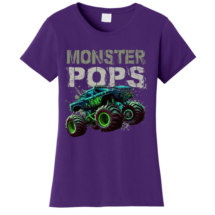 Monster Truck Pops Family Matching Monster Truck Lovers Women's T-Shirt