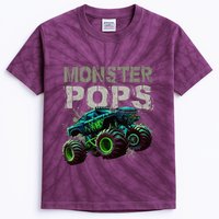 Monster Truck Pops Family Matching Monster Truck Lovers Kids Tie-Dye T-Shirt
