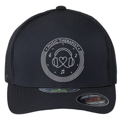 Music Therapist Postive Vibes for Music Lovers and DJs Flexfit Unipanel Trucker Cap
