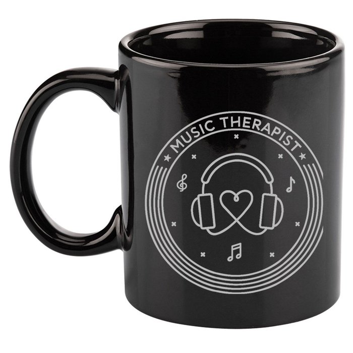 Music Therapist Postive Vibes for Music Lovers and DJs 11oz C Handle Ceramic Mug