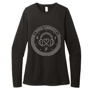 Music Therapist Postive Vibes for Music Lovers and DJs Womens CVC Long Sleeve Shirt