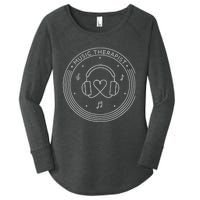 Music Therapist Postive Vibes for Music Lovers and DJs Women's Perfect Tri Tunic Long Sleeve Shirt