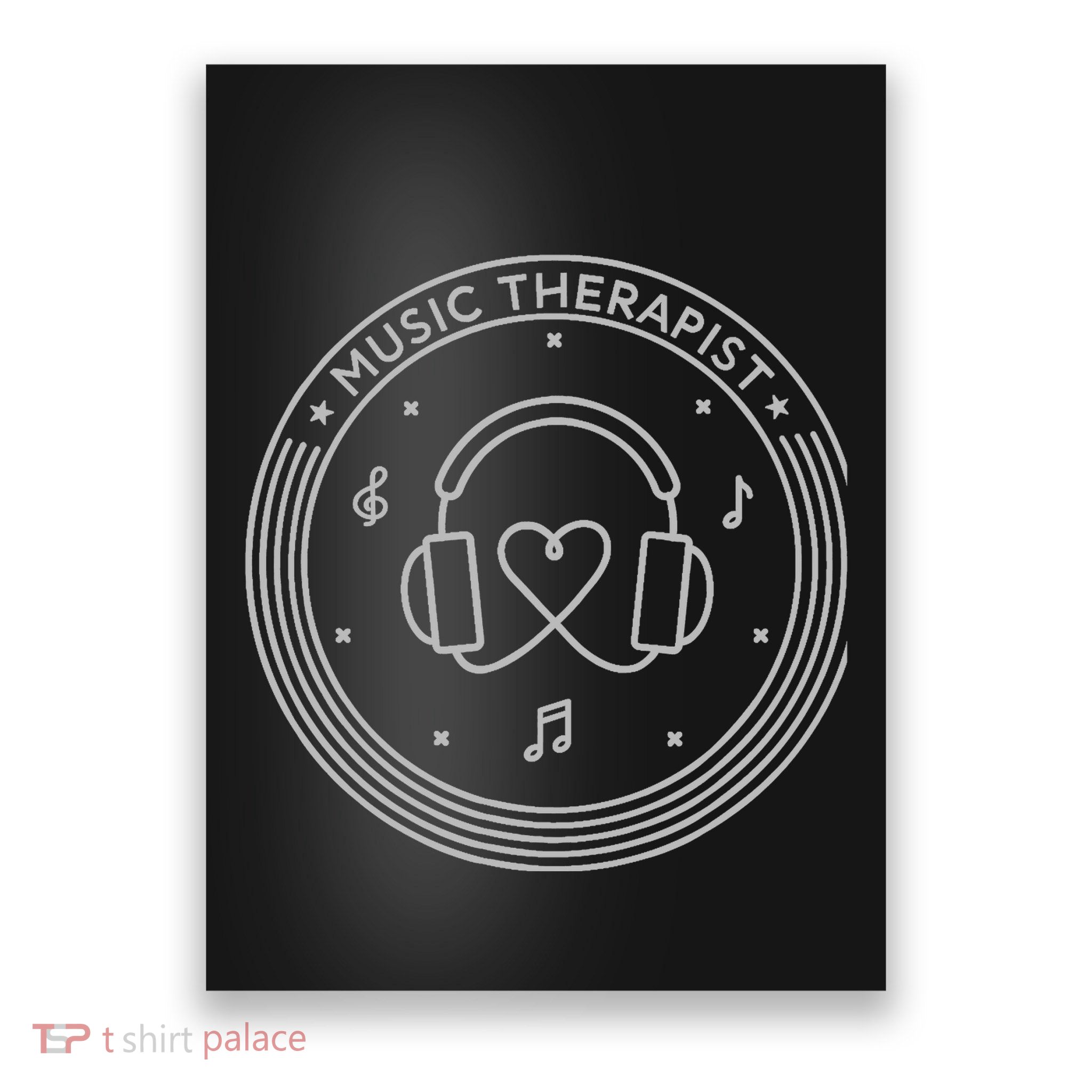 Music Therapist Postive Vibes for Music Lovers and DJs Poster