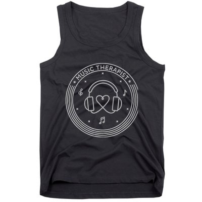 Music Therapist Postive Vibes for Music Lovers and DJs Tank Top