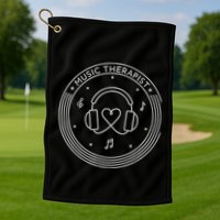 Music Therapist Postive Vibes for Music Lovers and DJs Golf Towel