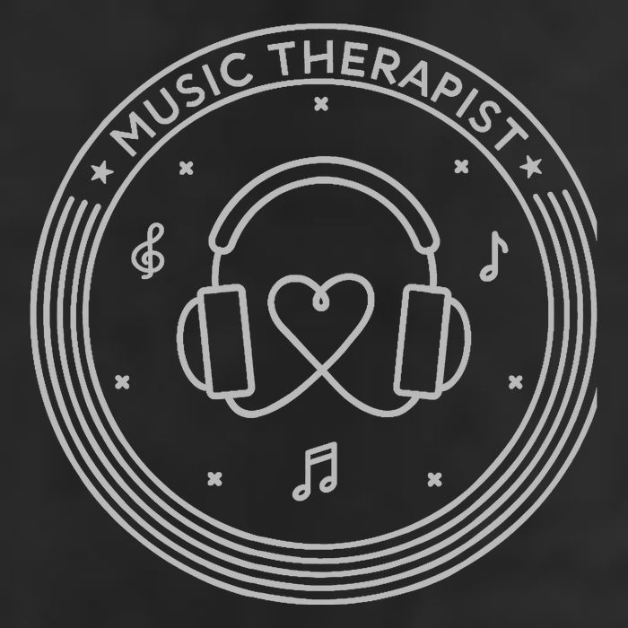 Music Therapist Postive Vibes for Music Lovers and DJs Golf Towel