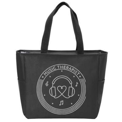 Music Therapist Postive Vibes for Music Lovers and DJs Zip Tote Bag