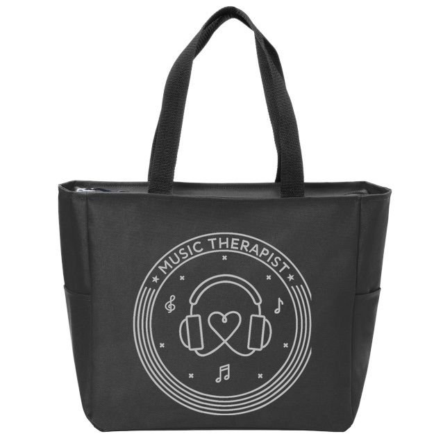 Music Therapist Postive Vibes for Music Lovers and DJs Zip Tote Bag