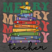Merry Teacher Pencils Christmas Tree Vector Backpack