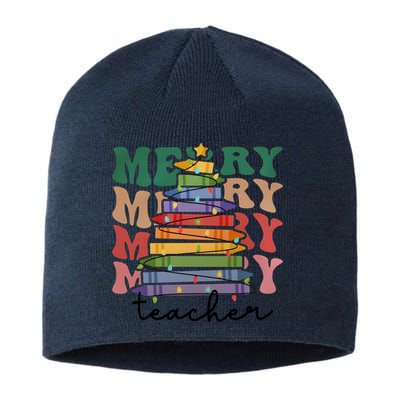 Merry Teacher Pencils Christmas Tree Sustainable Beanie