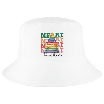 Merry Teacher Pencils Christmas Tree Cool Comfort Performance Bucket Hat