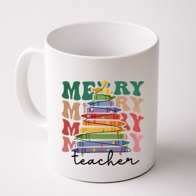 Merry Teacher Pencils Christmas Tree Mug