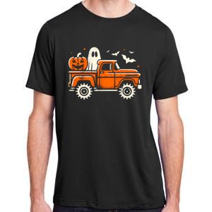 Monster Truck Pumpkin Ghost Halloween Adult ChromaSoft Performance T-Shirt