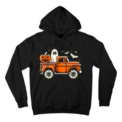 Monster Truck Pumpkin Ghost Halloween Tall Hoodie