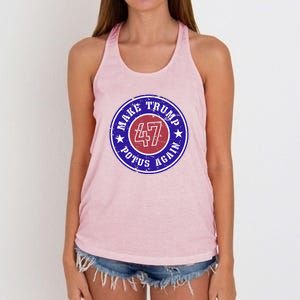 Make Trump Potus Again 2024 Women's Knotted Racerback Tank