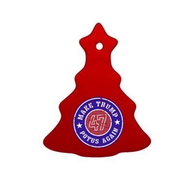 Make Trump Potus Again 2024 Ceramic Tree Ornament