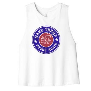 Make Trump Potus Again 2024 Women's Racerback Cropped Tank