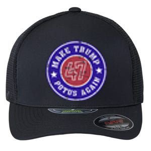 Make Trump Potus Again 47 Back And Front Flexfit Unipanel Trucker Cap