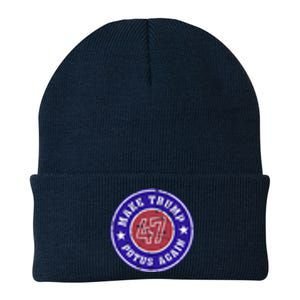 Make Trump Potus Again 47 Back And Front Knit Cap Winter Beanie