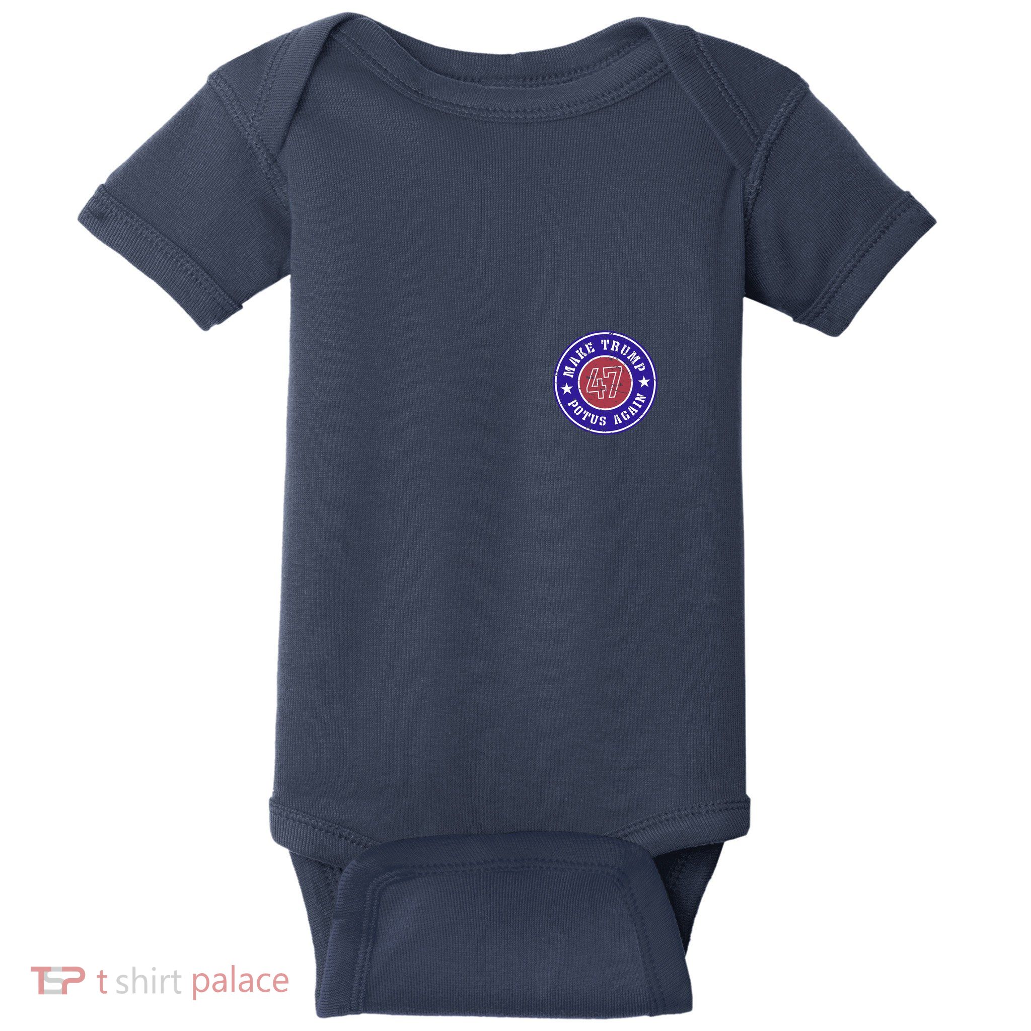 Make Trump Potus Again 47 Back And Front Baby Bodysuit