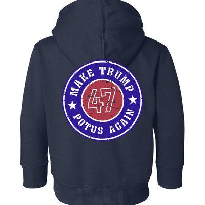 Make Trump Potus Again 47 Back And Front Toddler Hoodie